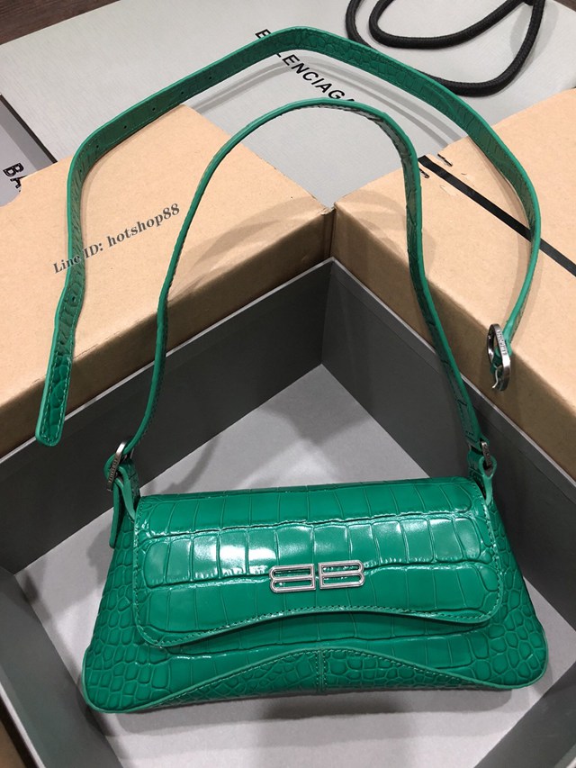 Balenciaga專櫃爆款單肩斜挎女包 巴黎世家小號新款bag翻蓋腋下包 fyj1713